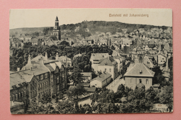 Postcard PC Bielefeld 1905-1915 Street and Johannisberg Town architecture NRW